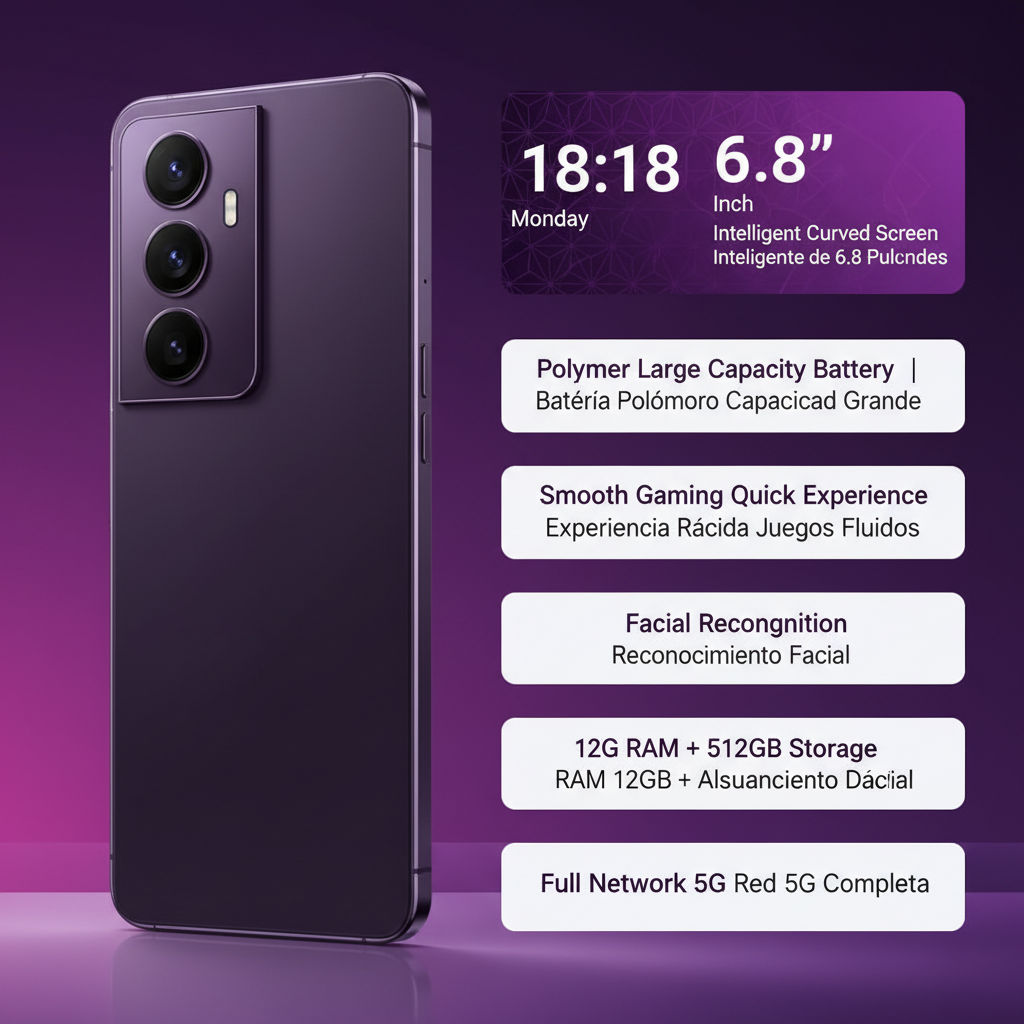 ELOWEN i15 Pro Max Dynamic | Smart Island Interface | Streaming Ready Pro | 6.8" True Color Display | Premium Luxury Viral Edition