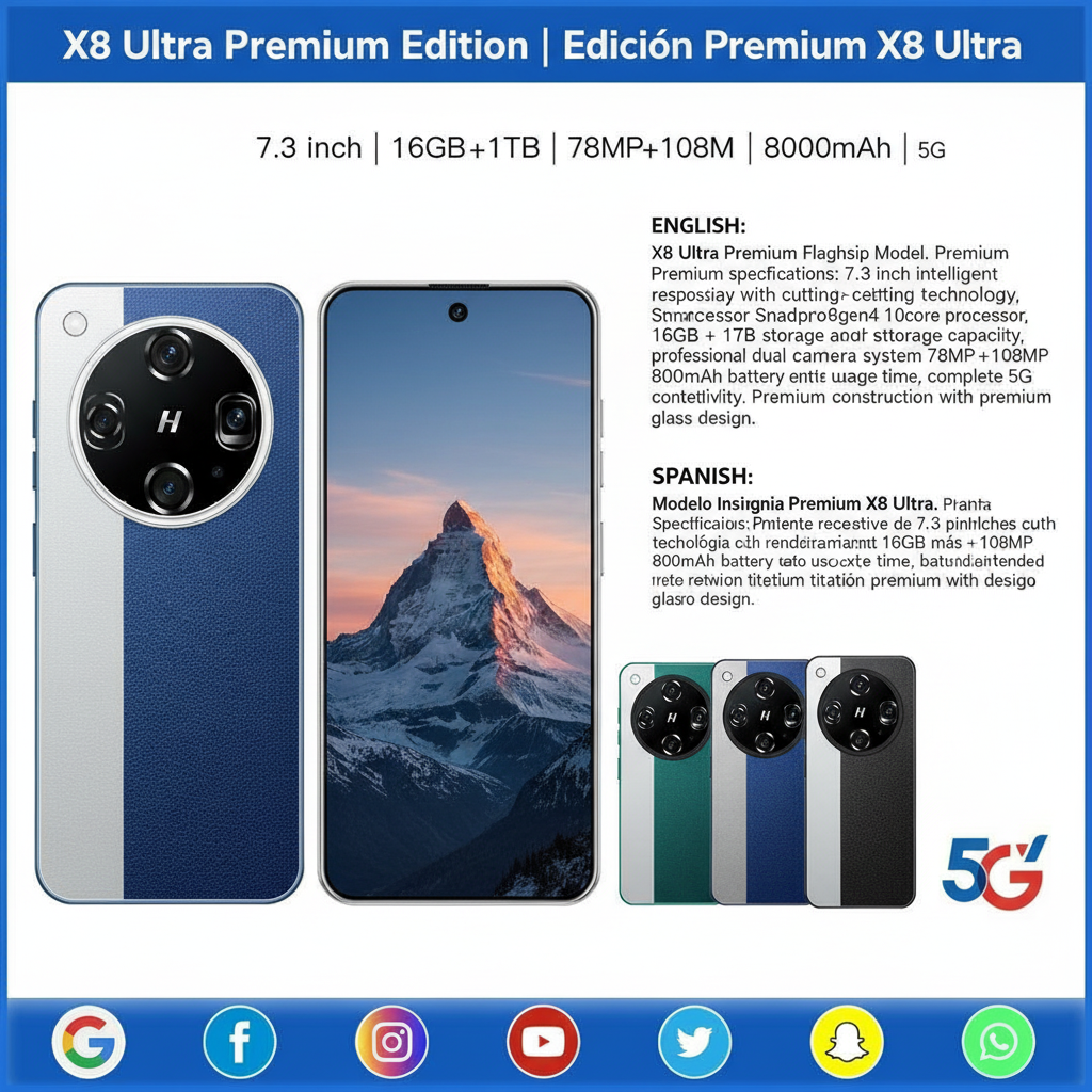 ELOWEN X8 Ultra Exclusive | 6.6" Crystal Clear Display | 16GB+1TB Ultimate Config | VIP Delivery Service | Premium Luxury Limited Edition