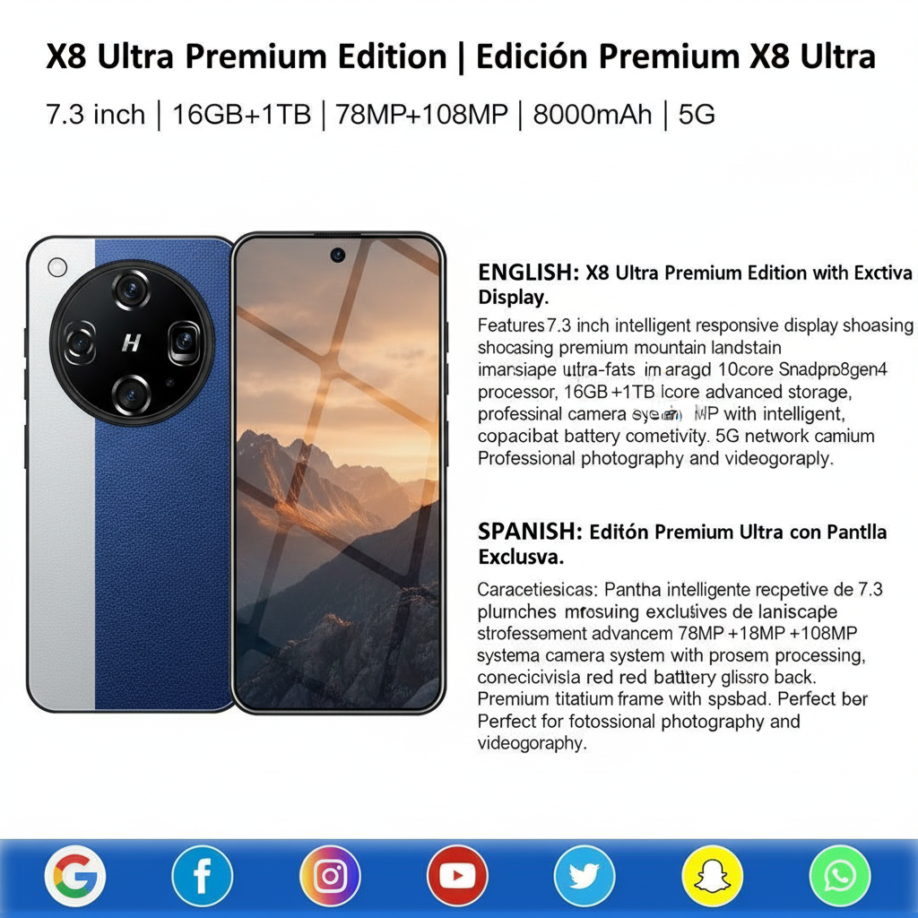 ELOWEN X8 Ultra Exclusive | 6.6" Crystal Clear Display | 16GB+1TB Ultimate Config | VIP Delivery Service | Premium Luxury Limited Edition