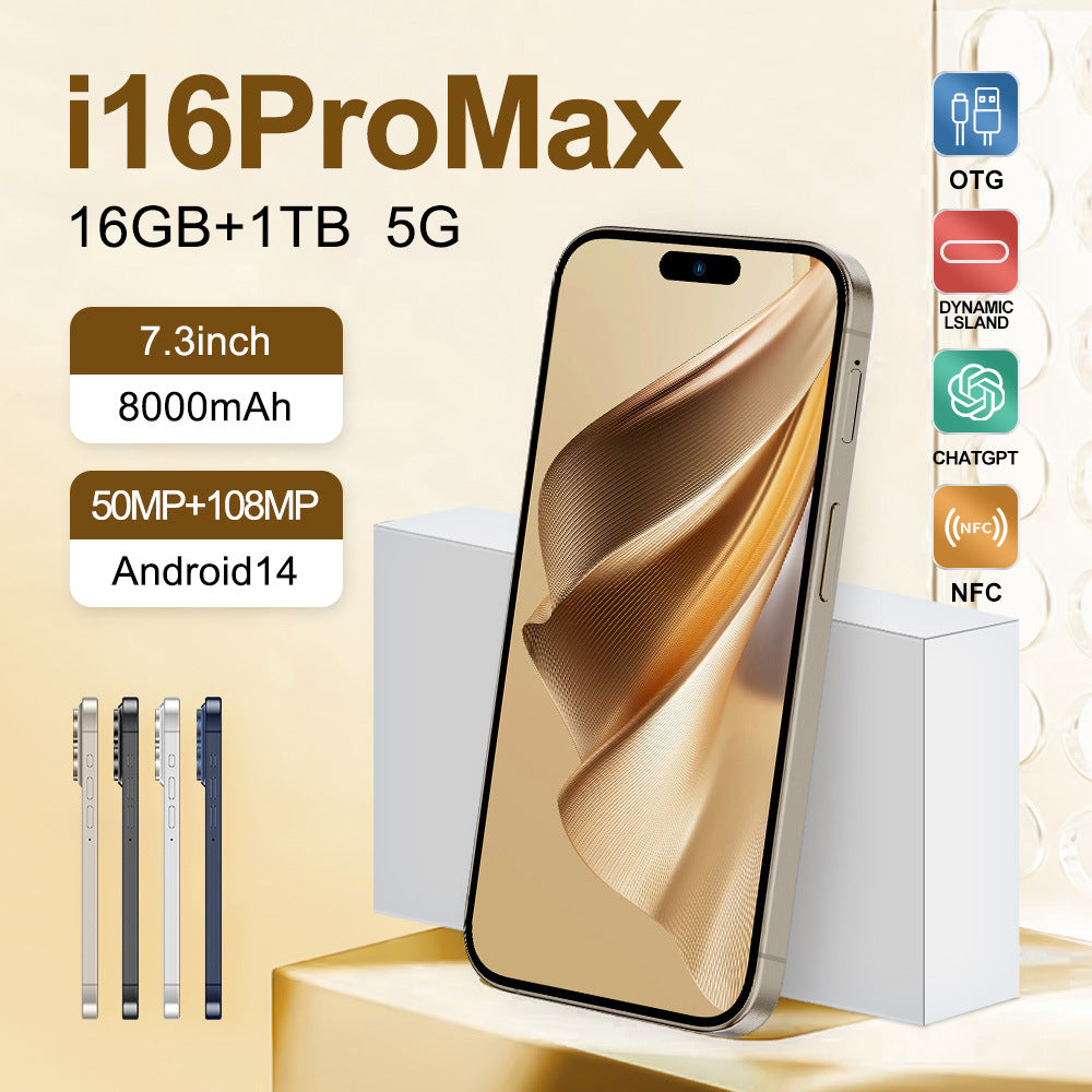 ELOWEN I16 Pro Max Cross-Border | Incell Zhongkong Smart Island Display | 16GB+1TB Global Config | Foreign Trade Powerhouse | Premium Luxury Edition