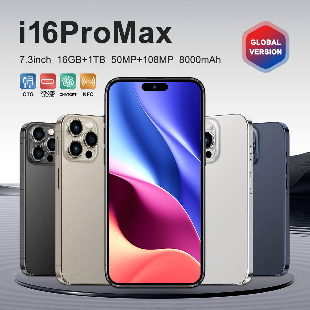 ELOWEN I16 Pro Max Cross-Border | Incell Zhongkong Smart Island Display | 16GB+1TB Global Config | Foreign Trade Powerhouse | Premium Luxury Edition