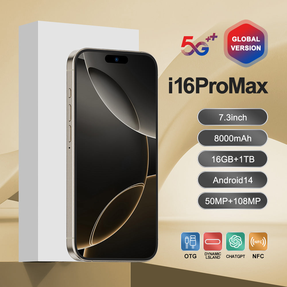 ELOWEN I16 Pro Max Cross-Border | Incell Zhongkong Smart Island Display | 16GB+1TB Global Config | Foreign Trade Powerhouse | Premium Luxury Edition