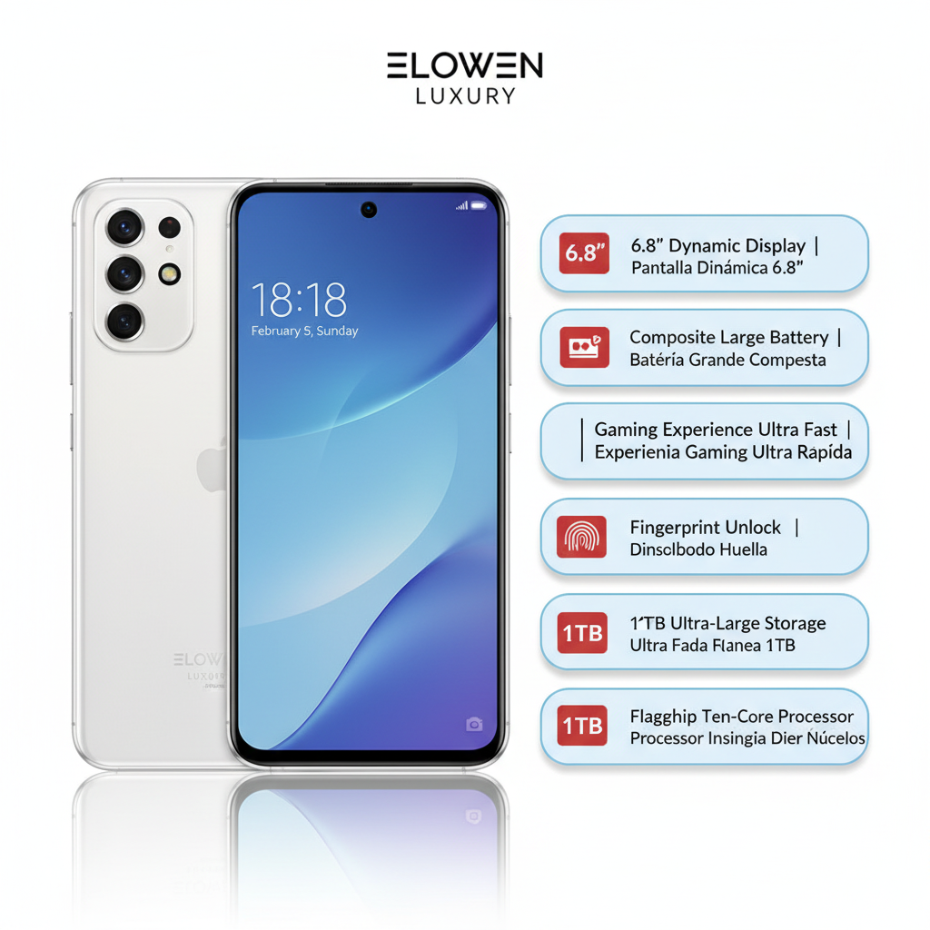 ELOWEN i16 Pro High Config | 6.8" Smart Display | Dual SIM 5G Network | Premium Luxury High Performance Edition