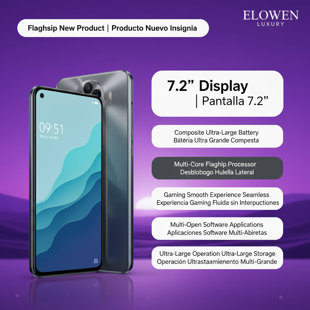 ELOWEN S100 UltraMax Cinema | 7.2" Giant Screen | Curved HD | Marathon Battery | Mobile Cinema